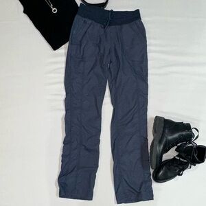 The North Face Blue Cargo Pants with Pleated Design